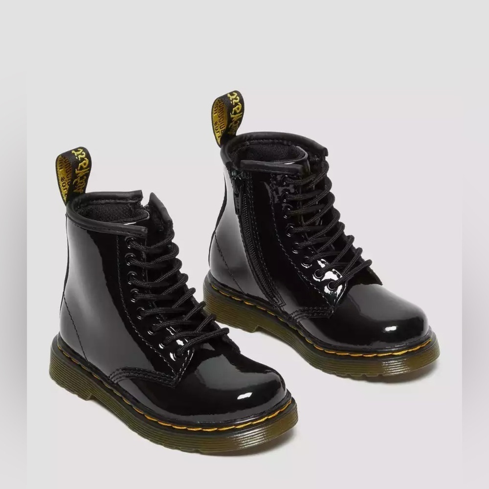 Dr. Martens Shiny Black Lace-Up Boots